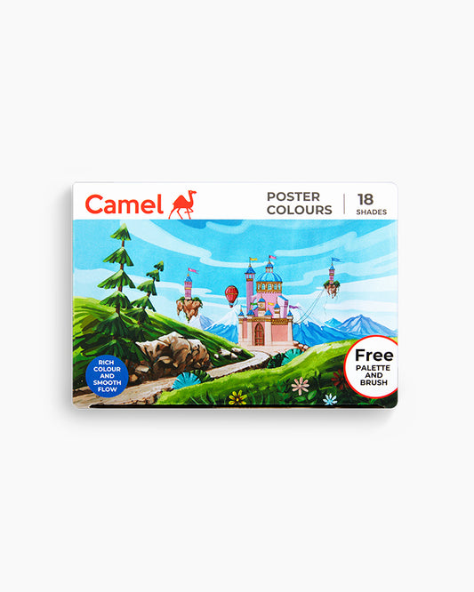 Camel Student Poster Colours Assorted Carton pack of 18 shades in 10 ml