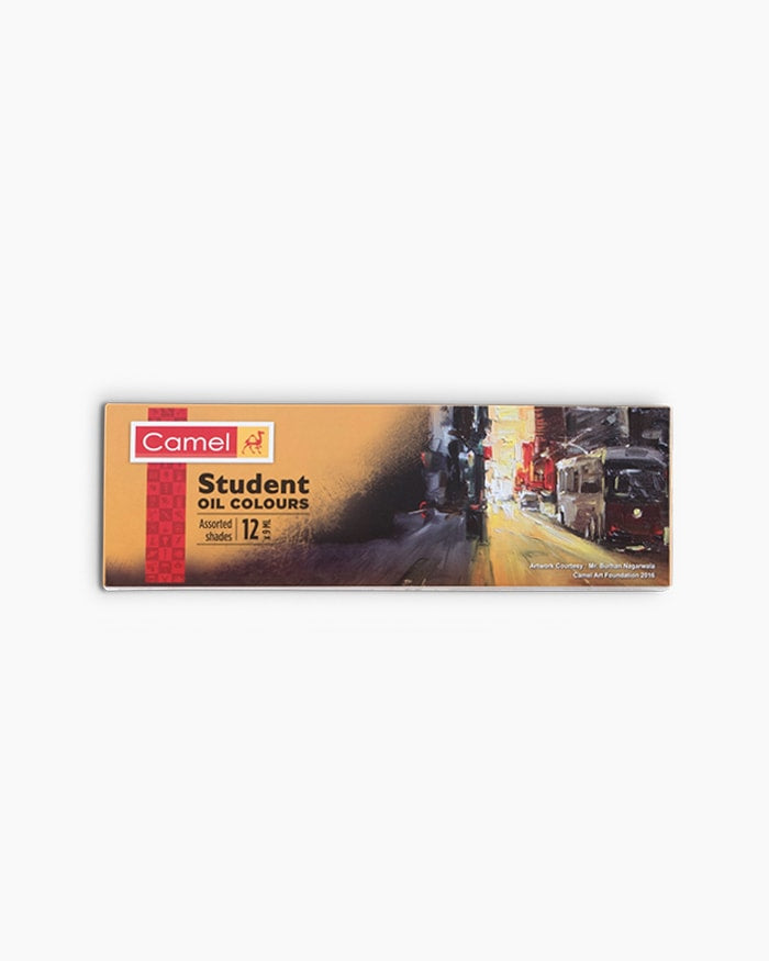 Camel Students Oil Colour 12 Shades 9Ml Artist Colour Shades Canvas Painting School Student Art Supply