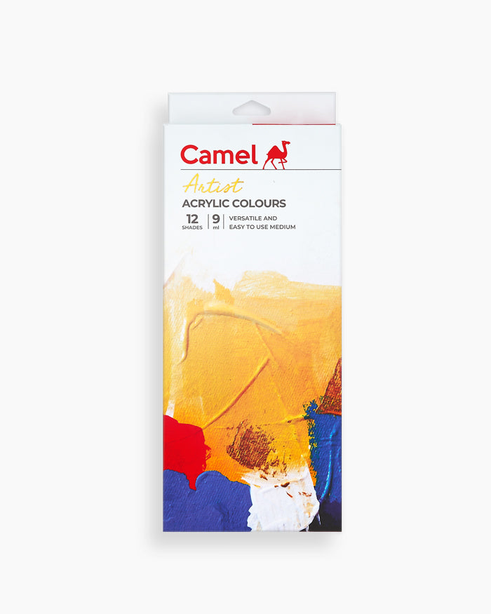 Camel Artist Acrylic Colour 12 Shades Each 9 ML Tubes Painting Shading Skecthing Art & Craft For Artists Students Beginners Canvas Paint