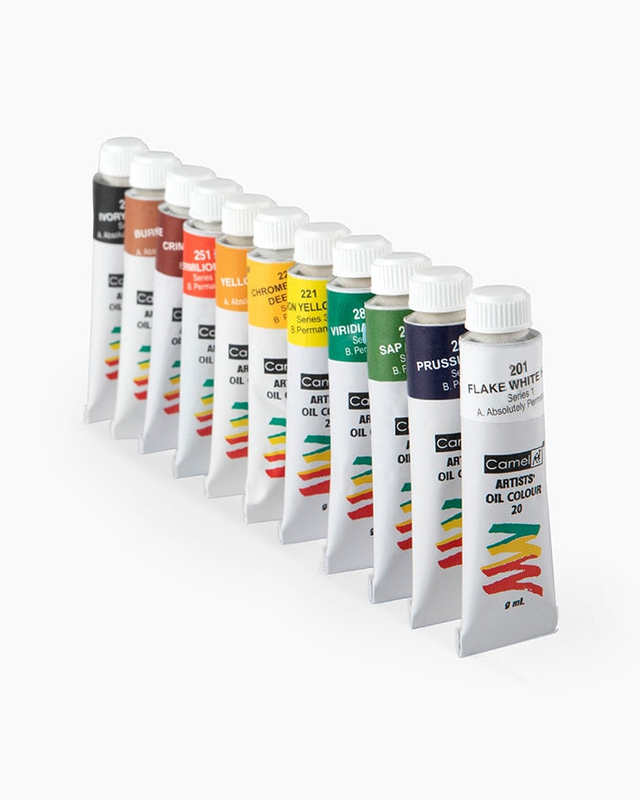 Camel Artist Oil Colour 12 Shades Each 9 ML Tubes Painting Shading Sketching Art & Craft For Artists Kids Students Beginners & Painters Canvas Paint