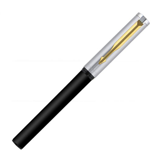 Parker Beta Premium Fountain Pen Gold Trim Silver Finish Cap