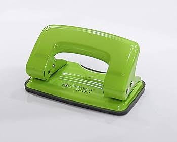 Kangaro Desk Essentials DP-480 2 Hole Metal Classic Mini Paper Punch | Removable Chip Tray with Durable Steel Consecution | Color May Vary, Pack of 1