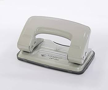 Kangaro Desk Essentials DP-480 2 Hole Metal Classic Mini Paper Punch | Removable Chip Tray with Durable Steel Consecution | Color May Vary, Pack of 1