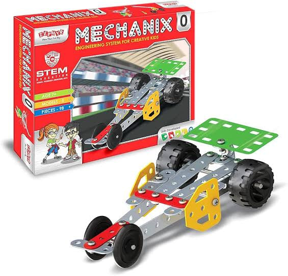 Mechanix-0, DIY STEM Toy, Building and Construction Set for Boys and Girls Age 7+