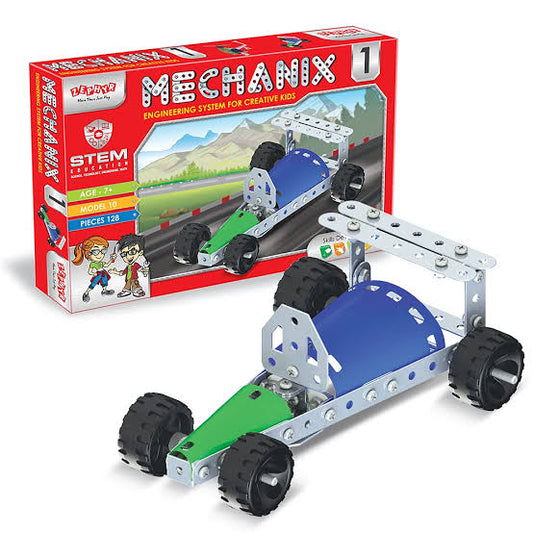 Mechanix-1, DIY STEM Toy, Building and Construction Set for Boys and Girls Age 7+