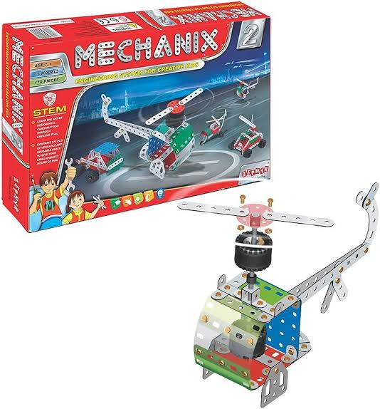 Mechanix-2, DIY STEM Toy, Building and Construction Set for Boys and Girls Age 7+