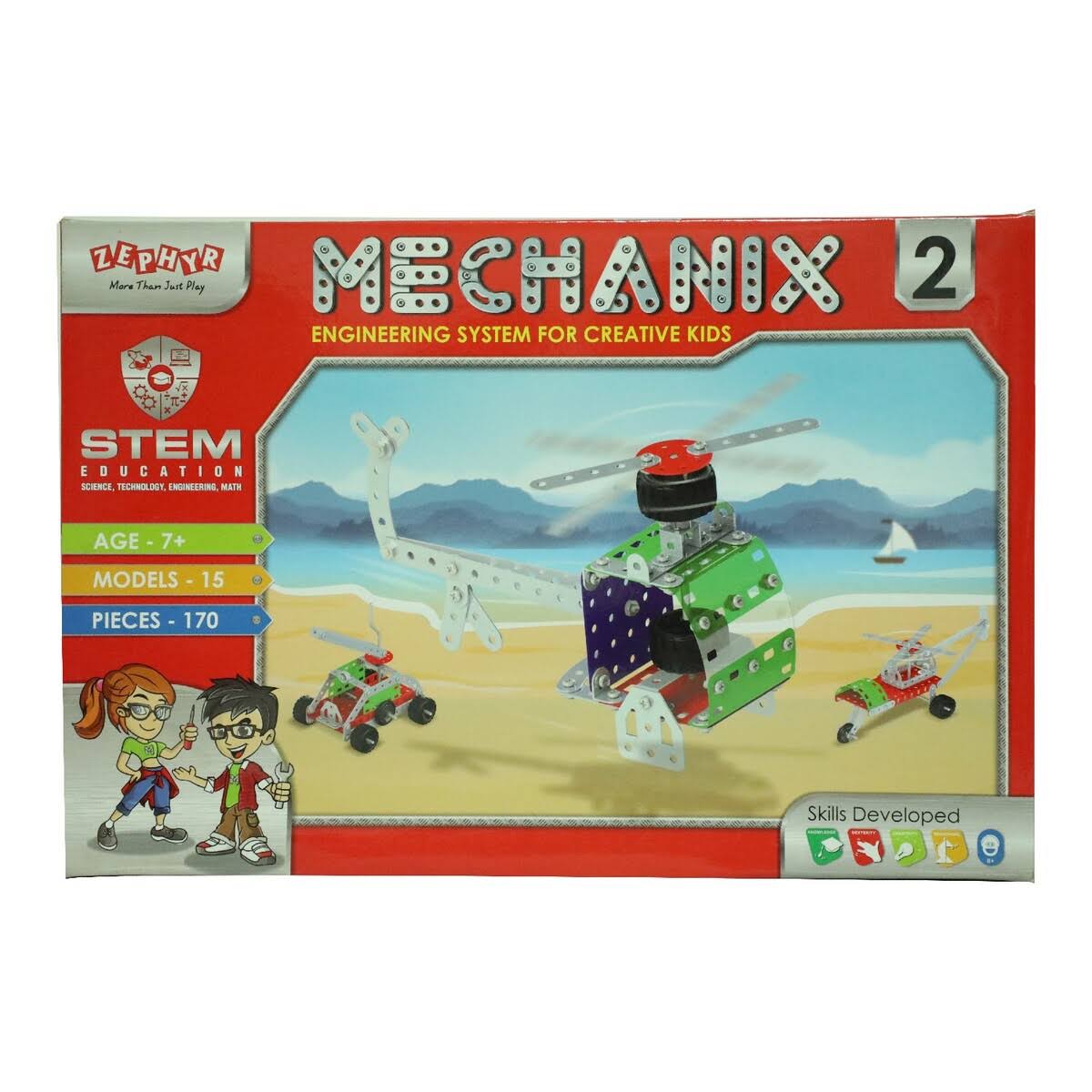 Mechanix-2, DIY STEM Toy, Building and Construction Set for Boys and Girls Age 7+