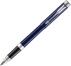 Parker Folio Standard Fountain Pen With Stainless Steel Trim