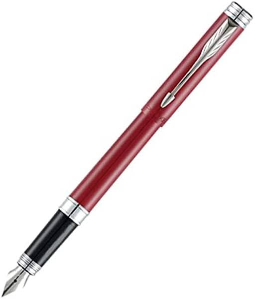 Parker Folio Standard Fountain Pen With Stainless Steel Trim