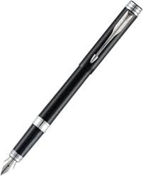 Parker Folio Standard Fountain Pen With Stainless Steel Trim