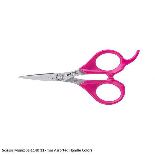 Munix SL-1140 117 mm / 4.6" Facial Hair Cutting & Trimming Scissors | Fine Pointed Tip, Shock Proof Scissors| for Personal Care | Colour May Vary