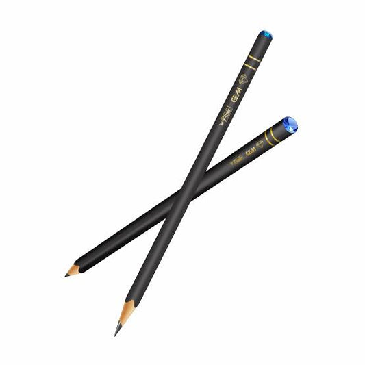 FLAIR Creative Series Gem 2B Graphite Pencil | Extra Dark Pencil | Black Matte Finish | Lightweight With Comfortable Grip | Black, 10 Pencils x 3 Box Pack