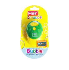 Flair Creative Series Non Toxic Bubble Eraser Blister Set | Neat & Dust Free Erasing | in Built Holder, Easy to Use | Playful Body Colors | Pack of 6 Erasers