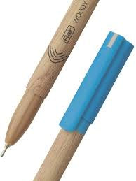 FLAIR Woody 0.7 mm Ball Pen Combo Pack | Attractive Woody Design | 10 Pcs Blue Ink &