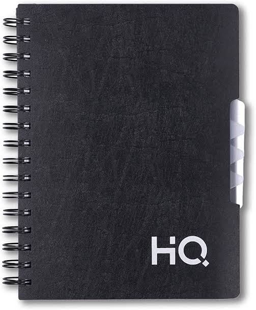 Navneet HQ Five Subject Spiral Wiro Bound Notebook | A5-size, is suited for office executives and professionals.