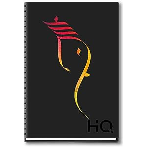 Navneet HQ Ganesha Series Case Bound Notebook | A5-size, is suited for office executives and professionals.