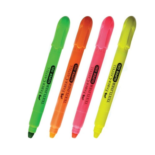 Faber-Castell Gel Highlighter Super Gel, Assorted Colours