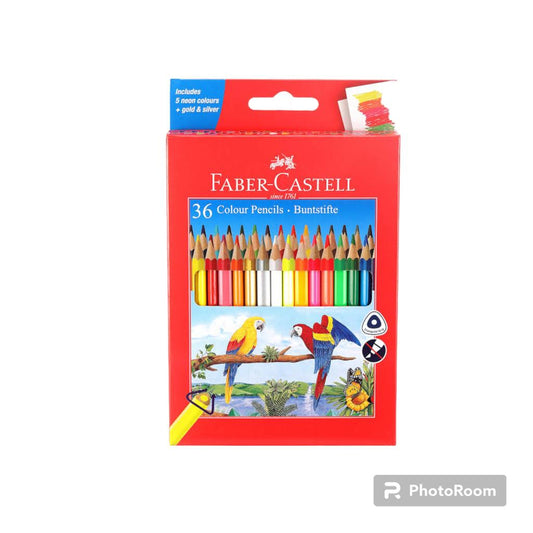 Faber-Castell 36 Triangular Colour Pencils|Multicolor