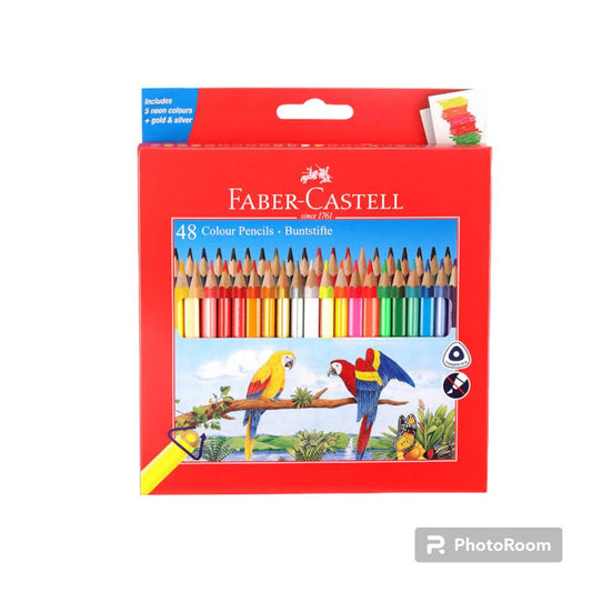 Faber-Castell 48 Triangular Colour Pencils|Multicolor