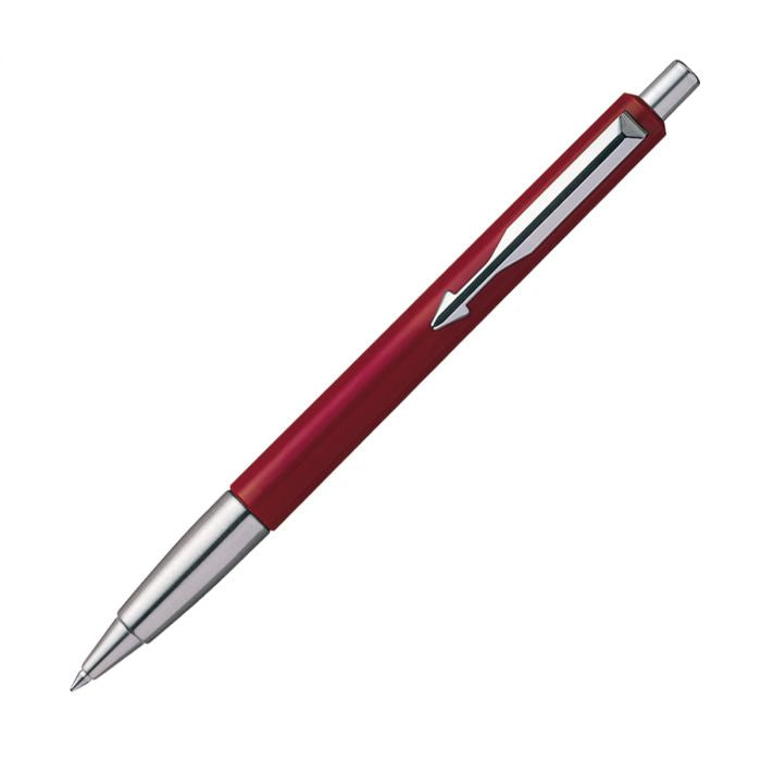 Parker Vector Standard Ball Pen Chrome Trim Red Body Color