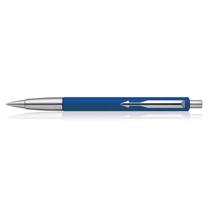 Parker Vector Standard Ball Pen Chrome Trim Blue Body Color