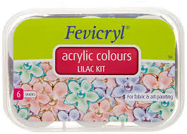 Fevicryl Acrylic Colors Lilac Kit, 60ml, 6 Shades