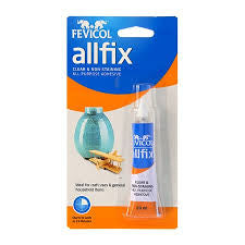 Pidilite Multi-Purpose Allfix Clear & Non-Staining Adhesive (20ml) Pack Of 2
