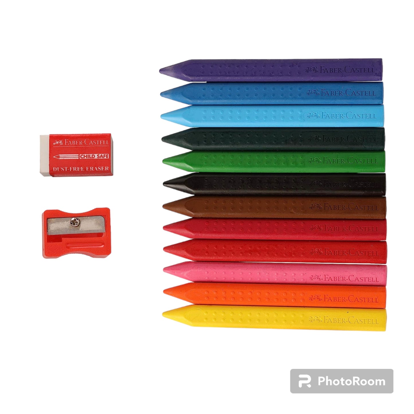 Faber-Castell Grip Erasable Crayon Set - Pack of 12 (Assorted)