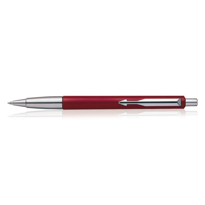Parker Vector Standard Ball Pen Chrome Trim Red Body Color