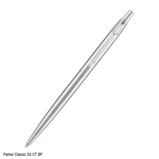 PARKER CLASSIC STAINLESS STEEL CROME TRIM BALLPOINT PEN