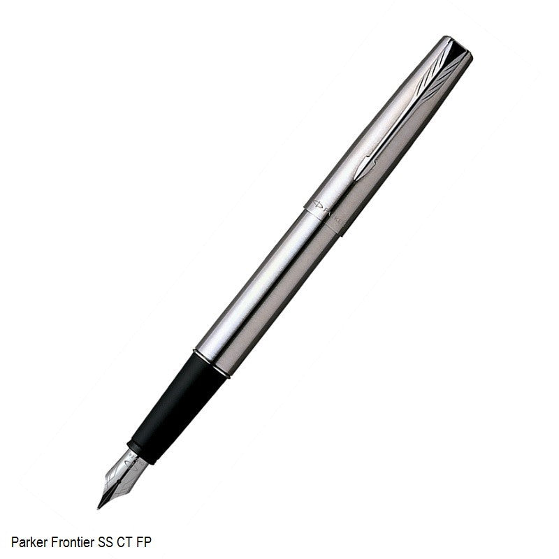 PARKER FRONTIER STAINLESS STEEL CT FOUNTAIN PEN