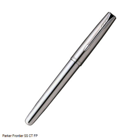 PARKER FRONTIER STAINLESS STEEL CT FOUNTAIN PEN