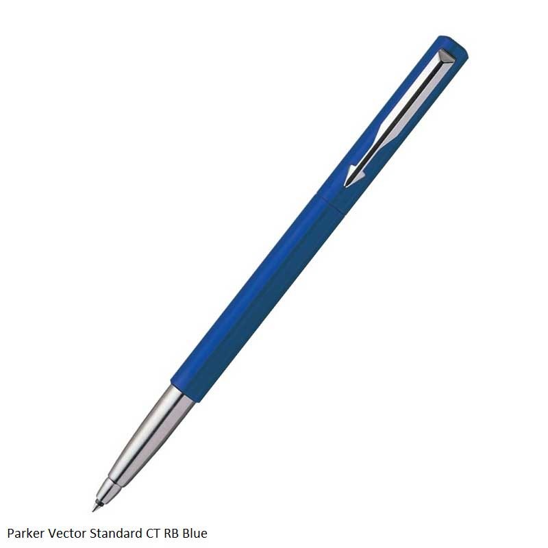 PARKER VECTOR STANDARD CHROME TRIM ROLLERBALL PEN